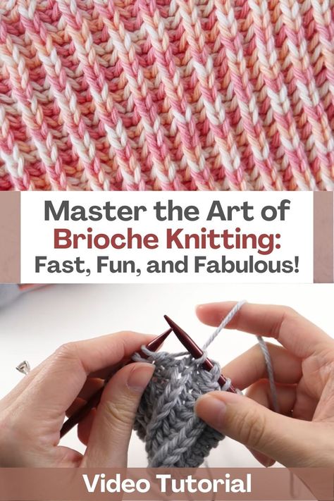 Ready to take your knitting to the next level? Look no further than our incredible video tutorial on brioche knitting! Whether you're a seasoned pro or a complete newbie, our expert creator will guide you through each step of this stunning stitch, ensuring your success every time. Get ready to unleash your creativity with the single-color brioche stitch, known for its versatility and endless possibilities. With this technique, you can create beautiful patterns... Brioche Knitting Tutorial, Crocheting Techniques, Brioche Knit, Brioche Knitting Patterns, Brioche Knitting, Brioche Stitch, Knit Stitches, Knitted Wit, How To Start Knitting