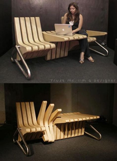 DIY Modern Adirondack Chair Modular Furniture Design, Furniture Design Table, Eco Furniture, Futuristic Home, Minimalist Furniture, Creative Furniture, Chuck Norris, Fitted Furniture, Modular Furniture