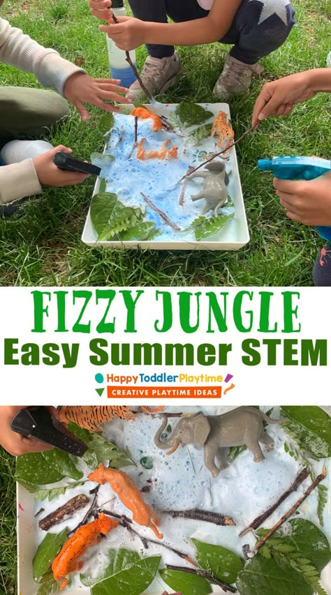 Jungle Animals Preschool, Animal Science Activities, Jungle Theme Activities, Rainforest Preschool, Rainforest Crafts, Summer Science Activities, Preschool Jungle, Jungle Activities, Habitat Activities