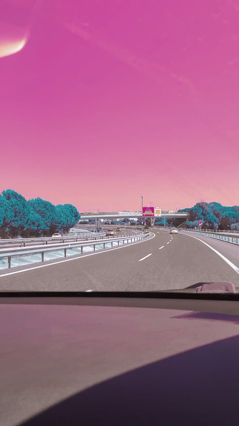 Pink sky spain port aventura road trip aesthetic doja cat prequel Pink Road Trip Aesthetic, Pink Grunge Aesthetic, Road Trip Aesthetic, Port Aventura, Trip Aesthetic, Pink Grunge, Car Drive, Spotify Covers, Map Background