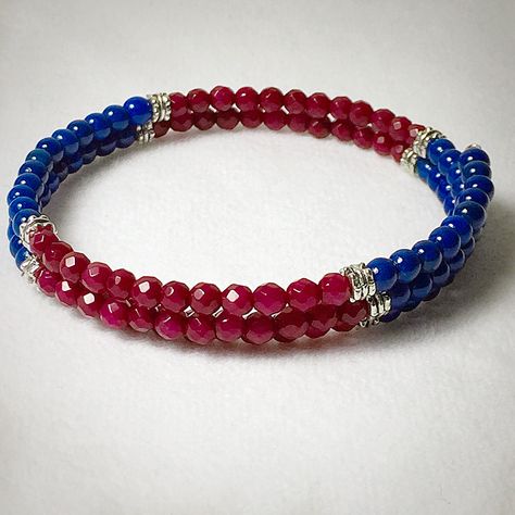 #memory bracelet https://www.luzjewelrydesign.com/collections/bracelet/products/on-sale-red-and-blue-memory-bracelet-wire-wrap-bracelet-red-and-blue-bracelet?variant=2862173316 Memory Bracelets, 4th Of July Jewelry, Stretch Beaded Bracelets Diy, 4th Of July Earrings, Wire Shapes, Stretch Beaded Bracelets, Patriotic Bracelet, Memory Bracelet, Jewelry Craft Ideas