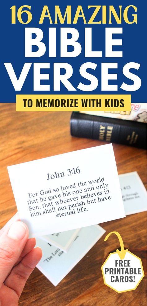 16 Bible Verses to Memorize (Free Printable!) Amazing Bible Verses, Memorizing Bible Verses, Verses To Memorize, Memory Verses For Kids, Kids Sensory Activities, Verses For Kids, Mom Gift Guide, Bible Verse Memorization, Homeschool Lesson Plans