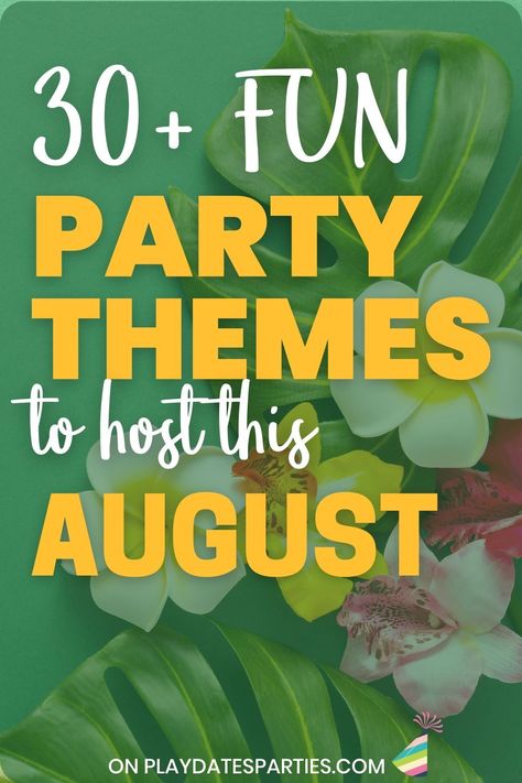 Planning a party this August? Get your planning started with these August party themes for any style and budget. Whether you're planning a birthday party for a lucky little girl or boy, a baby shower for women, a birthday party for adults, or any other special event, these August party theme ideas will help you create the most memorable and unique celebration. August Birthday Themes Party Ideas, August Party Themes For Adults, August Themed Parties, August Party Ideas, August Party Themes, Birthday Theme Ideas For Adults, August Birthday Party Ideas, End Of Summer Party Themes, Summer Party Themes For Adults