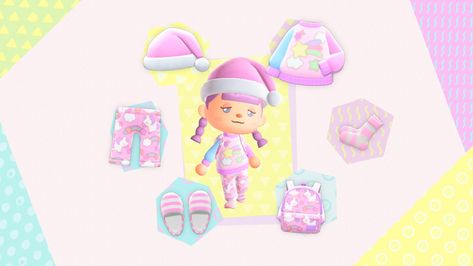 Animal Crossing Pajamas Code, Animal Crossing Pjs Design Code, Acnh Pajama Codes, Animal Crossing Pajamas, Animal Crossing Easter Clothes, Princess Peach, Animal Crossing, Pajamas, Mario Characters