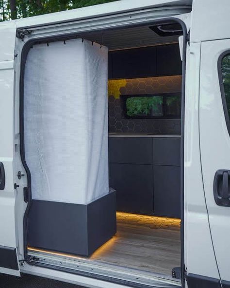 Camper Van Shower, Beauty In Darkness, Ducato Camper, Best Campervan, Kombi Motorhome, Bus Living, Build Inspiration, Kombi Home, Campervan Life