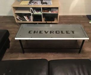 Truck Tailgate Bench, Welding Table Plans, Apartment Garage, Small Man Cave, Tailgate Bench, Old Bed Frames, Garage Man Cave, Welding Cart, Architecture Bathroom