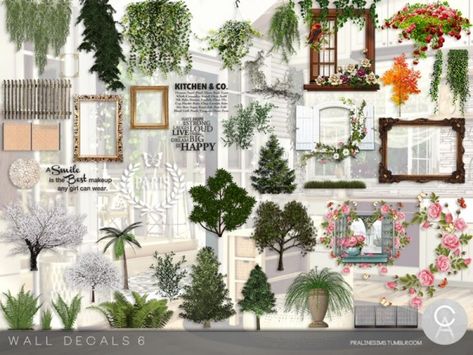 The Sims Resource: Wall Decals 6 by Pralinesims • Sims 4 Downloads Outside Plants, The Sims 4 Pc, Sims 4 Bedroom, Sims 4 Clutter, Sims 4 House Building, Sims 4 Body Mods, Free Sims, Sims 4 Gameplay, Sims 4 Update