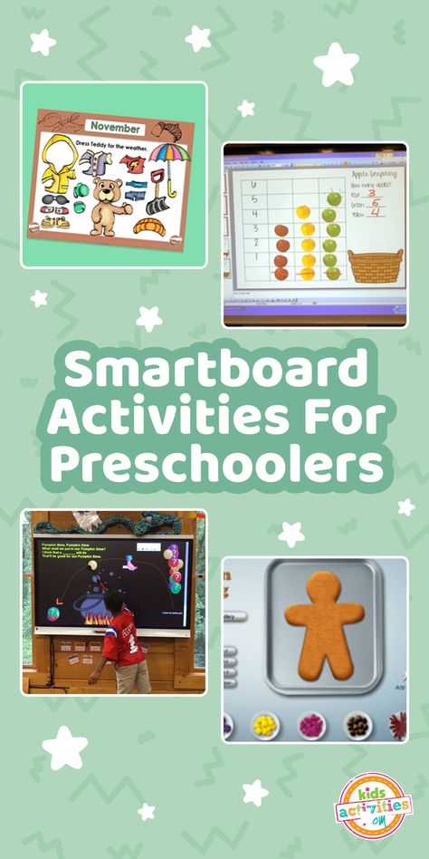 If you are a preschool teacher and are looking for the best ways to make use of the interactive whiteboard, we've got you! Here are four smartboard activities perfect for young children. Smart Board Activities For Preschool, Smartboard Activities For Preschool, Interactive Whiteboard Activities, Smartboard Activities, Smart Board Activities, Prek Teacher, Stem Classes, Add Kids, Activities For Preschoolers