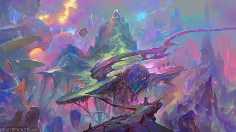 Anime Locations, Noah Bradley, Fantasy Wallpaper, Rpg Map, Fantasy Background, Arte Robot, Landscape Concept, Fantasy Art Landscapes, Building Ideas