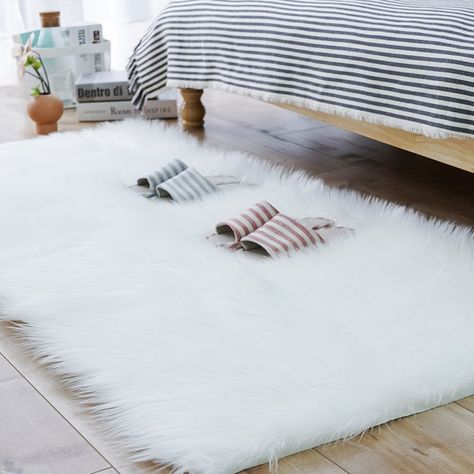 Carvapet Luxury Soft Faux Sheepskin Fur Area Rug Faux Fur Area Rug, Faux Sheepskin Rug, Faux Fur Rug, Plush Sofa, Fur Rug, Plush Area Rugs, Plush Carpet, Fluffy Rug, Plush Rug