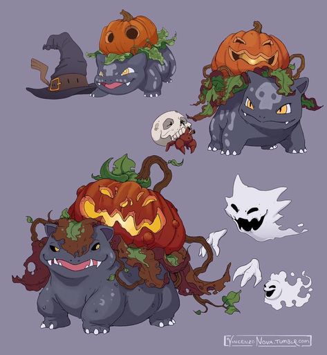 Venusaur Pokemon, Pokemon Halloween, Pokemon Fusion Art, Pokemon Breeds, Oc Pokemon, Ghost Type, Pokemon Comics, Cute Pokemon Wallpaper, Pokemon Memes