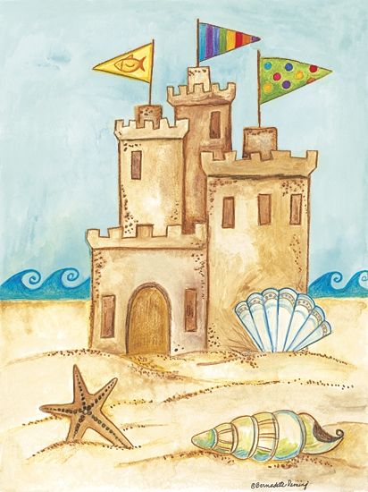 Sand Castle Painting, Sandcastle Painting, Sandcastle Illustration, Beach Drawings Easy, Beach Day Drawing, Sandcastle Drawing, Sand Castle Drawing, Sandcastle Art, Sandcastle Ideas