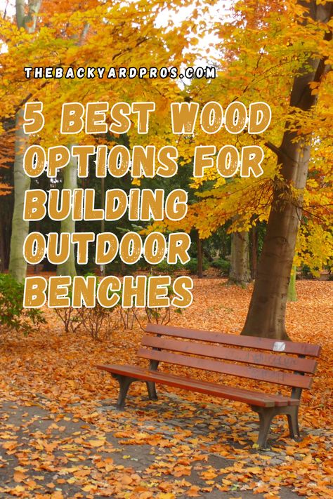 Looking for the perfect wood for your outdoor bench? Discover the 5 best wood options that blend durability, beauty, and weather resistance. Build a bench that lasts for years with these top choices! Build Outdoor Bench, Build A Bench, Cast Iron Bench, Cedar Oil, Outdoor Benches, Iron Bench, Pressure Treated Wood, Bench Plans, Backyard Fire