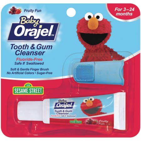 Baby Orajel Gel & Finger Toothbrush Mixed Fruit Tooth & Gum Cleanser .7 Oz Peg Baby Medicine Kit, Baby Elmo, Baby Medicine, Medicine Kit, Baby Toiletries, Developing Healthy Habits, Pediatric Dentist, Dryer Sheets, Baby Teethers