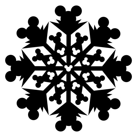 Disney Christmas Silhouette, Disney Snowflake Template, Cricut Disney Christmas Svg, Christmas Disney Svg, Free Christmas Disney Svg, Mickey Snowflake Svg, Printable Snowflake Template, Disney Silhouette Art, Snowflake Template