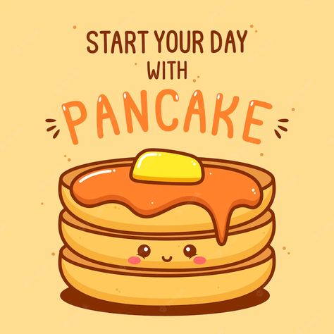 Cartoon Pancakes, Pancake Pictures, Pancake Images, Pancake Drawing, Text Illustration, Chibi Food, Pancake Art, Painted Canvas Shoes, Wallpaper Iphone Disney Princess