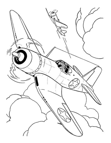 Chance Vought F4U-1 Corsair Ww2 Fighter Planes, Plane Drawing, Airplane Coloring Pages, Cartoon Airplane, Airplane Drawing, F4u Corsair, Military Drawings, Airplane Art, Aircraft Art