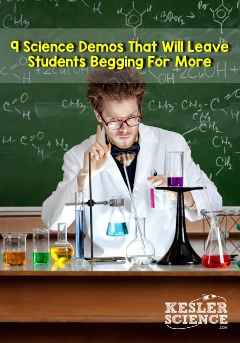 Want to give your science students an experience they will never forget? Here 9 Science demonstrations that will have your students begging for more Science Demonstrations Middle School, Chemistry Experiments High School, High School Chemistry Experiments, Science Demonstrations, Sixth Grade Science, Science Labs, Science Camp, General Science, 7th Grade Science