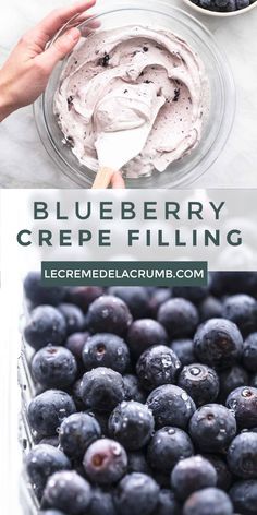 Crepes Recipe Breakfast, Crepe Filling, Blueberry Crepes, Crepe Recipe Savory, Breakfast Blueberry, Sweet Crepes Recipe, Easy Crepe Recipe, Crepes Filling, Breakfast Crepes