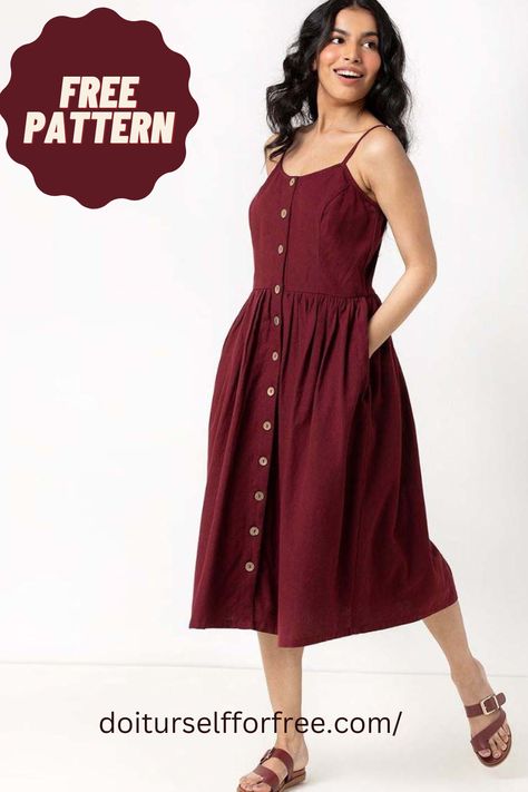 Cute Dresses Sewing Pattern, Sewing Free Patterns Women, Sewing Pattern Women, Sewing Patterns Free Women Dress, Sewing Patterns Dresses Summer, Pdf Sewing Patterns Free Women Dress, Sewing Patterns Clothes Women, Summer Sewing Patterns For Women, Women's Sewing Patterns