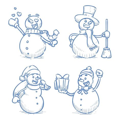 Cute Snowmen Drawings, Christmas Drawing Ideas, Draw A Snowman, Hard Drawings, Christmas Sketch, Funny Snowman, Window Drawing, 50 Christmas, Card Drawing