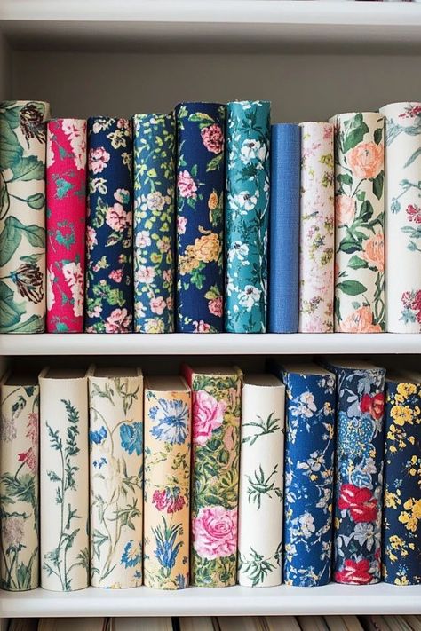 "Elevate your decor with chic DIY Fabric-Covered Books! 📚🧵 #DIYHomeProjects #FabricDIY #BookDecorIdeas" Diy Dust Jacket Book Covers, Covered Books, Fabric Book Covers, Upcycling Ideas, Book Clothes, Book Jacket, Journal Cover, Fabric Book, Journal Covers