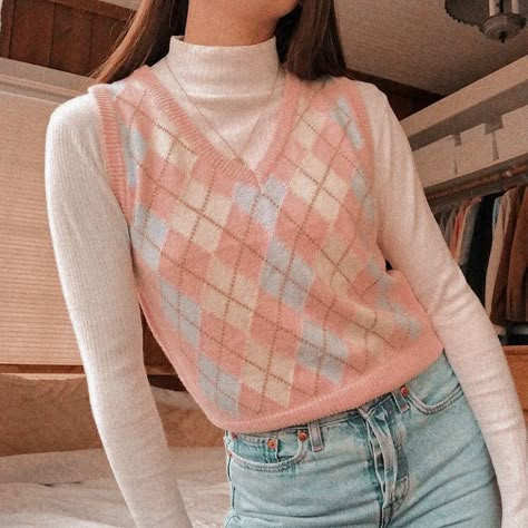 Elegante Casual, Vest Outfits, Mode Inspo, Korean Outfits, Mode Inspiration, Preppy Outfits, Teen Fashion Outfits, Cute Casual Outfits, Sweater Vest