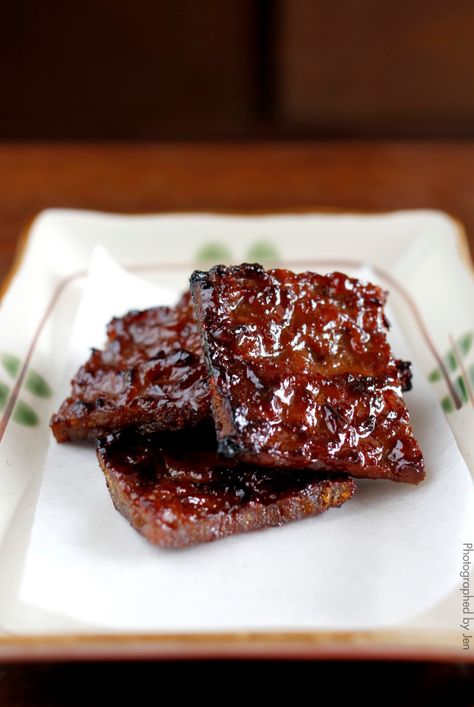 Bacon Jerky, Pork Jerky, Cny Cookies, Chinese Bbq Pork, Chinese Pork, Jerky Recipes, Chinese Cooking Recipes, Charcuterie Recipes, Malaysian Food