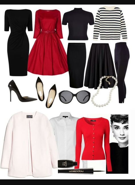 Audrey Hepburn Style Outfits, Wedding Elegant Classy, Style Capsule Wardrobe, Audrey Hepburn Inspired, Style Capsule, Audrey Hepburn Style, Hepburn Style, Look Retro, Clothes And Shoes