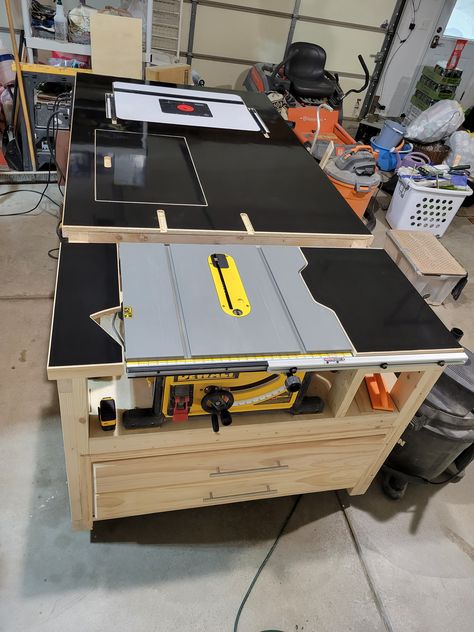 Rolling Workbench, Outdoor Tv Cabinet, Garage Work Bench Rockler Woodworking & Hardware, Tool Stands, Woodworking Shop Plans, Woodworking Jig, Diy Table Saw, Woodworking Bench Plans, Bench Plans