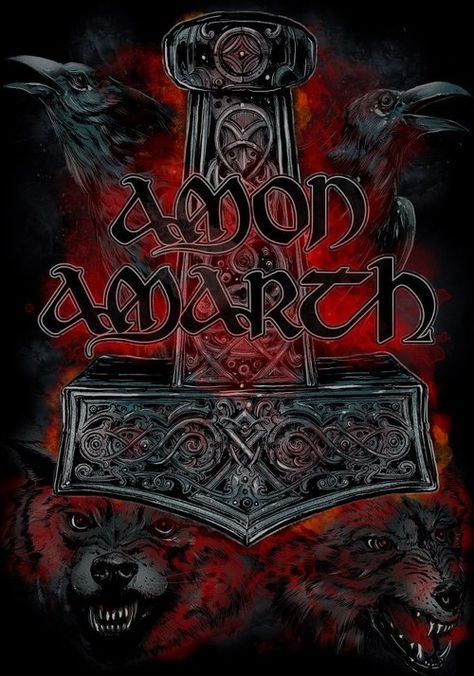 Amon Amarth Metal Posters Art, Amon Amarth, Viking Metal, Groove Metal, Heavy Metal Art, Extreme Metal, Heavy Metal Rock, Metal Albums, Symbol Tattoos