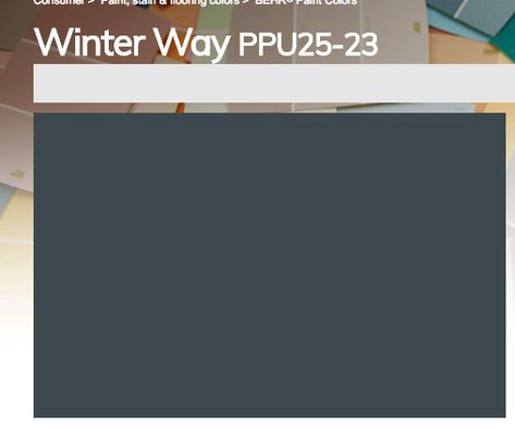 Winter Way Behr Paint, Winter Way Behr, Behr Winter Way, Behr Paint Colors, Paint Palettes, Welcome To My House, Behr Paint, Master Bed, Interior Paint Colors