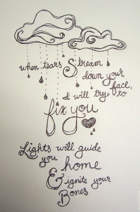 Fix You//Coldplay Lyrics Sketch, Song Journal, Coldplay Albums, Fix You Coldplay, Lyric Drawings, Coldplay Lyrics, Quotes Lyrics, Music Quotes Lyrics, Drawing Quotes