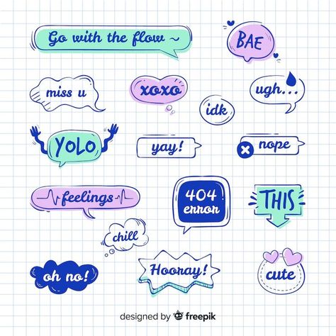 Speech bubble vector collection Doodles Notes, Bubble Tattoo, Bubble Collection, Dialogue Bubble, Talk Bubble, Bubble Drawing, Speech Balloon, Word Bubble, Text Bubble