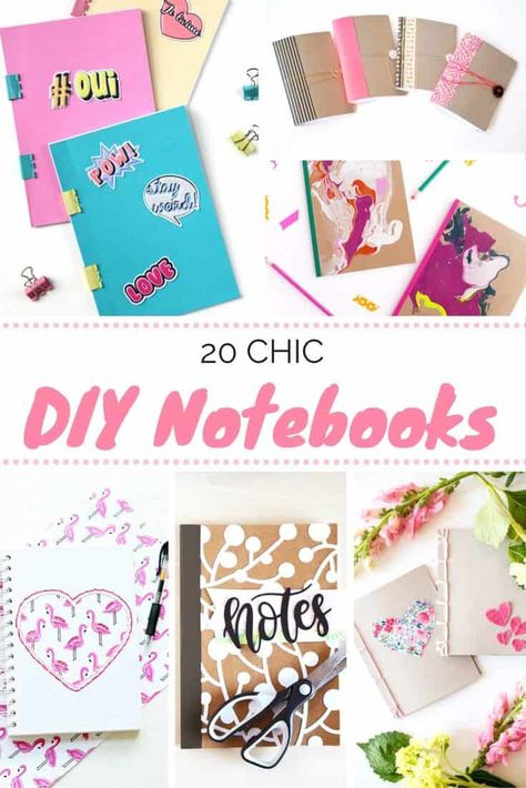 Ideas For School Notebooks, Organization Ideas For School, Diy Organization Ideas, Diy Notebooks, Diy Notebook Cover, Diy Journals, Diy Stationary, Camp Crafts, Diy Laptop