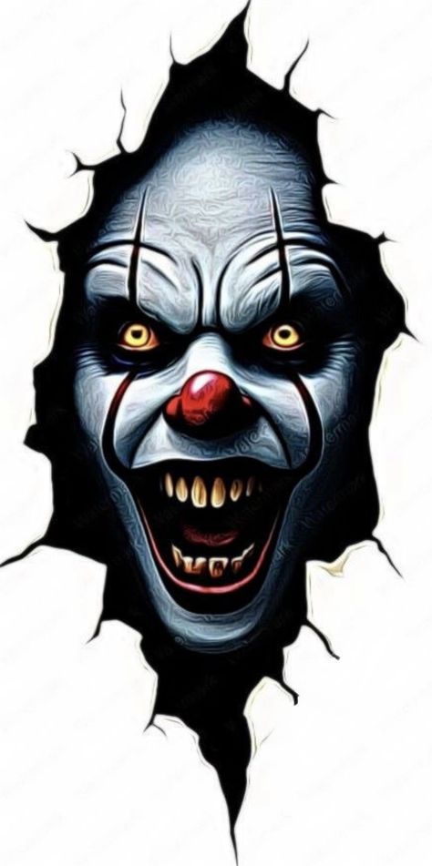 Scary Clown Face, Evil Clown Tattoos, Japanese Tattoos For Men, Nightmare Before Christmas Pumpkin, Guy Fawkes Mask, Evil Clown, Clown Face, Bear Artwork, Clown Horror