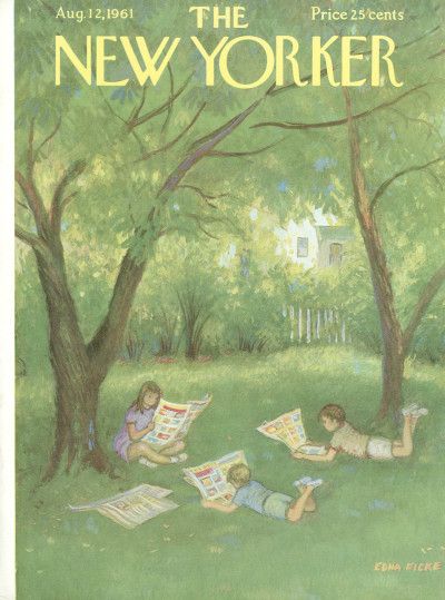 Edna Eicke, New Yorker Posters, New Yorker Prints, Vintage New Yorker, New Yorker Magazine Covers, Person Reading, The New Yorker Covers, New Yorker Cover, The New Yorker Magazine