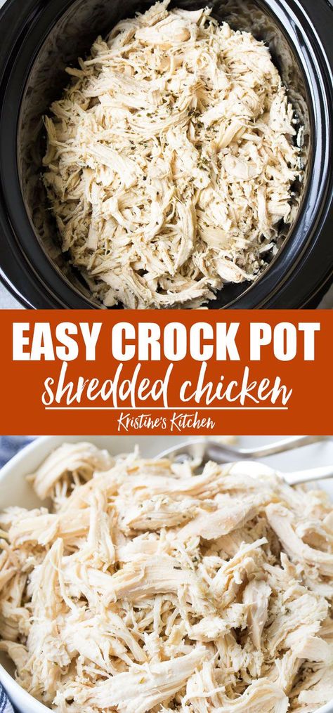 Instant Pot Shredded Chicken, Shredded Chicken Recipe, Shredded Chicken Crockpot, Easy Shredded Chicken, Chicken Tinga, Chicken Shredded, Make Shredded Chicken, Chicken Keto, Table D Hote