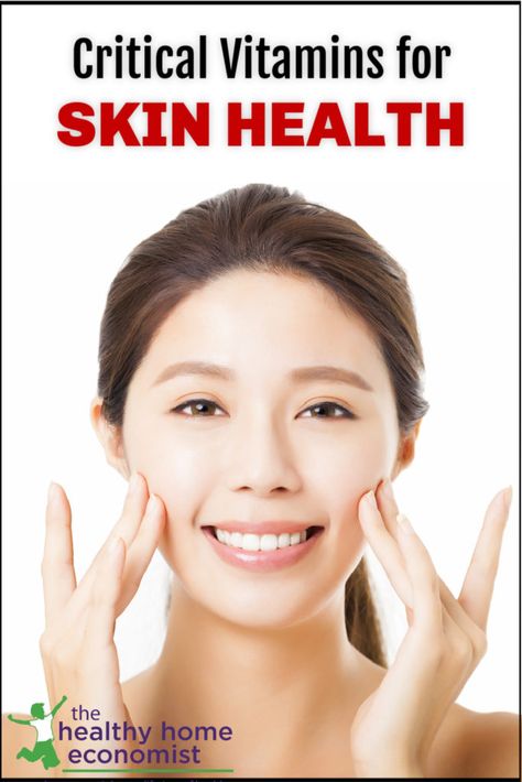 On this post from The Healthy Home Economist, learn the four critical vitamins for optimal skin health and which food sources and supplements are best for getting natural forms into the diet. This information will help you make the best choice that will help the most. #healthy #skin #skinhealthy #vitamins #supplements Vitamins For Healthy Skin, Important Vitamins, Beauty Care Products, Natural Beauty Diy, Wellness Resources, Beauty Routine Tips, Vitamins Supplements, Holistic Beauty, For Healthy Skin