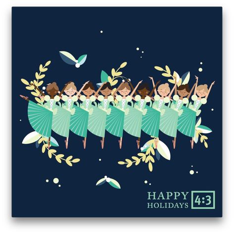 On the ninth day of Christmas, 4x3 gave to me... nine ladies dancing. Nine Ladies Dancing, Ladies Dancing, Dancing Pose, 12 Days Of Xmas, All About Dance, Twelve Days Of Christmas, Bunting Banner, 12 Days Of Christmas, Color Street