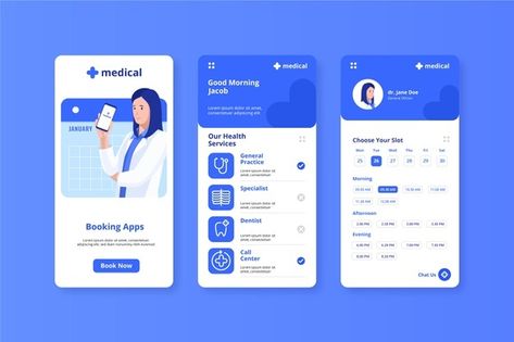 Desain Ux, Mobile Healthcare, Health App Design, Medical App, Booking App, Android App Development, App Template, App Design Inspiration, Mobile App Ui