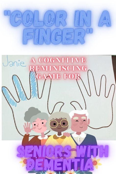 This is the #PutaFingerDown #game tailored for folks with #dementia. Instead of having your #residents remember to "put a finger down", print off a set of hands for each person who will be playing and tape it to the whiteboard so everyone can see. Ask everyone each question and ask for details so they can #reminisce. If a resident HAS done something, color in their finger! The first person to get all their fingers colored in is the "most experienced". Follow the Link for a list of #questions! Older Adults Activities, Memory Care Activities, Adult Activities, List Of Questions, Memory Care, Brain Games, Senior Living, Whiteboard, Something To Do