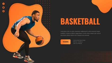 This basketball template can be used as a brochure for your basketball training institution. The post Basketball PowerPoint Template appeared first on SlideBazaar. Basketball Presentation, Basketball Project, Basketball Template, Basketball Rules, Bola Basket, Infographic Powerpoint, Ppt Design, Basketball Training, Instructional Design