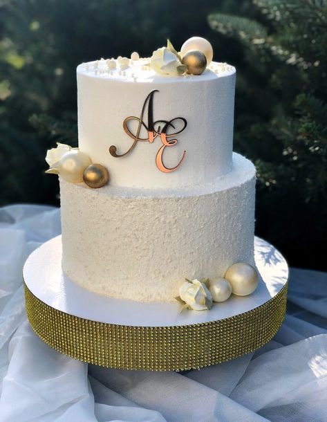 Engagement Cake Designs Simple, Civil Wedding Cake, Elegant Modern Wedding Cake, Love Anniversary Cake, 25th Anniversary Cake Ideas, Engagement Cake Designs, Anniversary Cake Ideas, Minimalist Wedding Cake, 25th Anniversary Cake