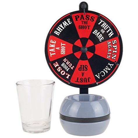 Spin-the-Wheel Shot Glass Drinking Game by Hey! Play! -- Be sure to check out this awesome product. (This is an affiliate link) #Games Shot Drinking Games, Drink Games, Bartending Kit, Spinner Games, Party College, Spin The Wheel, Fun Drinking Games, Game For Adults, Cocktail Bitters