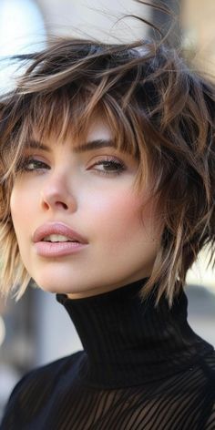 #BEAUTY ,#REALATIONSHIPS #Fashion #Outfits #Summer Outfits #Animals Short Edgy Bob Haircuts, Choppy Pixie Cut With Bangs, Shag Pixie, Edgy Bob, Goddess Hair, Choppy Pixie Cut, Short Choppy Haircuts, Choppy Haircuts, Shaggy Short Hair