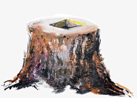 Tree Stump Watercolor, Tree Stump Painting, Stump Painting, Painting Practice, Bare Tree, Watercolor Tree, Tree Trunks, Diy Watercolor, Watercolor Trees