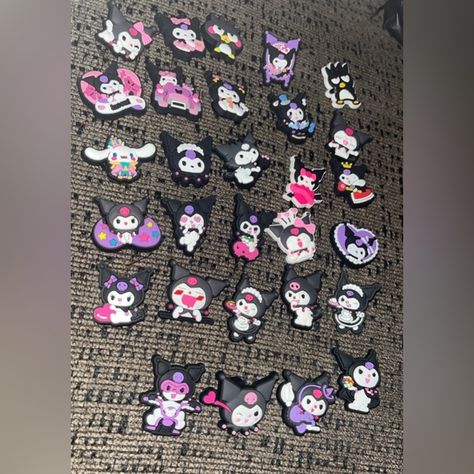 29 kuromi croc charms Kuromi Croc Charms, Crocs Charms, Day List, Croc Charms, Charms, The Originals, Closet, Quick Saves