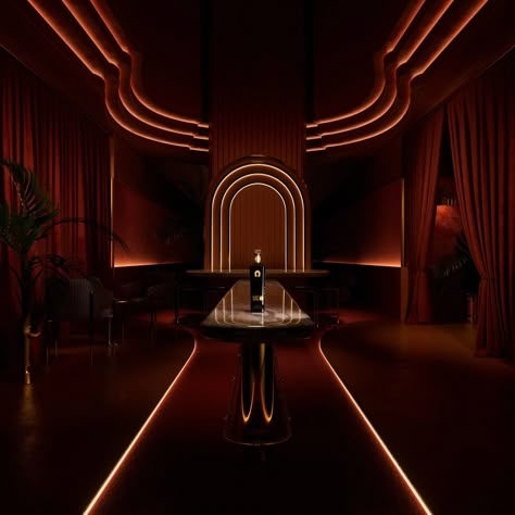 RyanMurphy_Productions - Milanote Love Hotel Room, Lounge Backdrop, Colour Palette Interior Design, Art Deco Basement, 70s Futurism, Night Club Lounge, Colours For Walls, Japanese Wedding Theme, Dj Booth Ideas