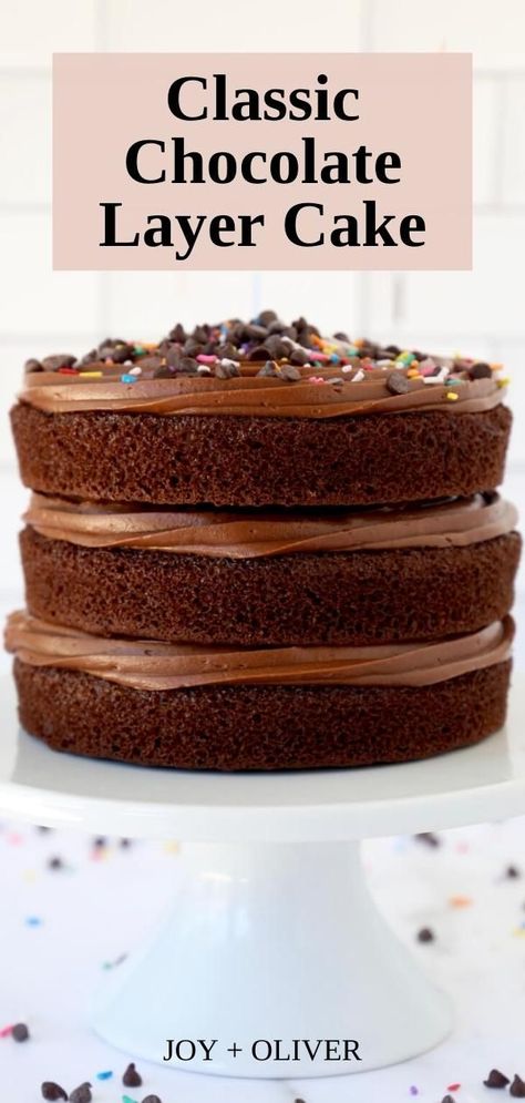 Stackable Chocolate Cake Recipe, Sturdy Chocolate Cake For Stacking, 3 Layer Chocolate Cake Birthday, 3 Layers Cake, 3 Layer Chocolate Cake, Chocolate Layer Cake Filling, Chocolate Drizzle Cake, Three Layer Chocolate Cake, Dessert Auction